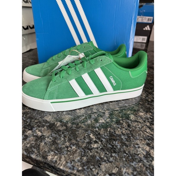 Adidas Originals Campus VulcAthletic Shoe Green Sneakers Footwear JQ0052 11.5